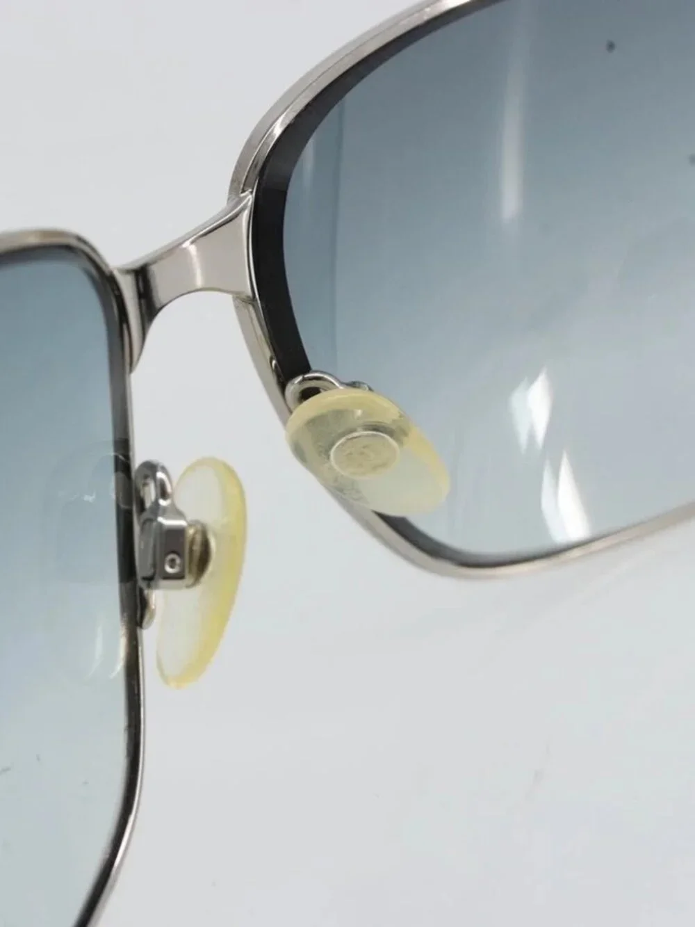 CHANEL Sunglasses plastic White CC Auth 180943